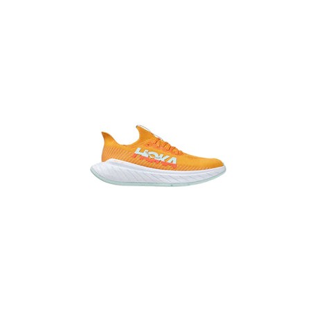 Tenis Hoka Running CARBON X 3 Naranja Blanco Mujer