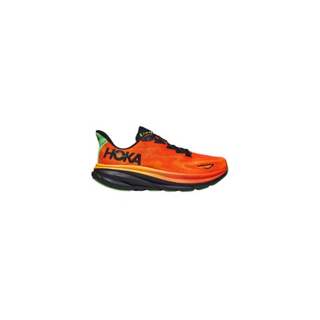 Tenis Hoka CLIFTON 9 Running Naranja Negro Hombre