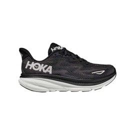 Tenis Hoka CLIFTON 9 WIDE Negro Blanco Hombre