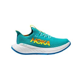 Tenis Hoka Running CARBON X 3 Aqua Amarillo Mujer