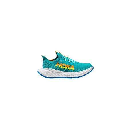 Tenis Hoka Running CARBON X 3 Aqua Amarillo Mujer