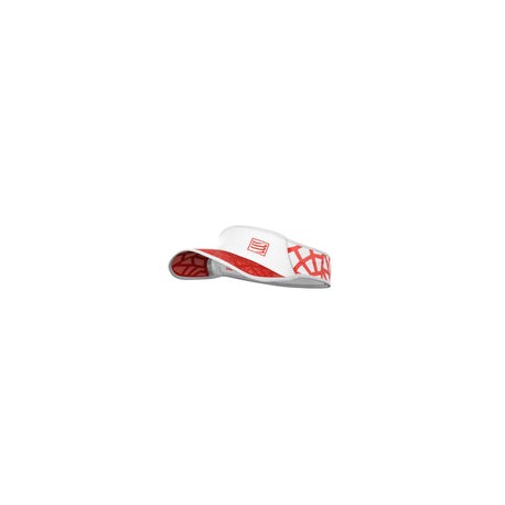 Compressport Visera SPIDERWEB Ultra ligera Blanco Roja