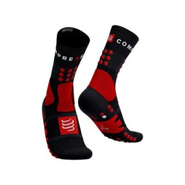 Calceta Deportiva Compressport Hiking Socks Black Red