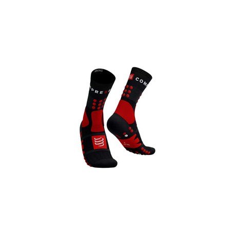 Calceta Deportiva Compressport Hiking Socks Black Red