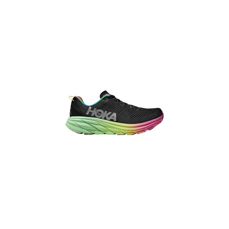 Tenis Hoka RINCON 3 Running Negro Verde Mujer