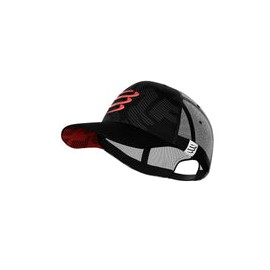 Compressport Gorra Trucker negra roja