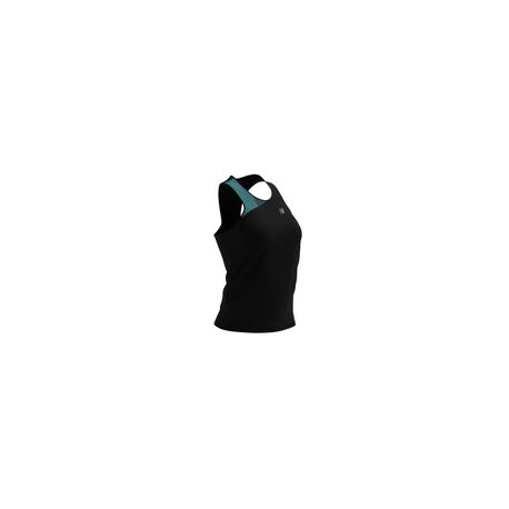 Playera Deportiva Compressport Performance Singlet Negro Dama