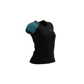 Playera Deportiva Compressport Performance SS Tshirt Negro Dama